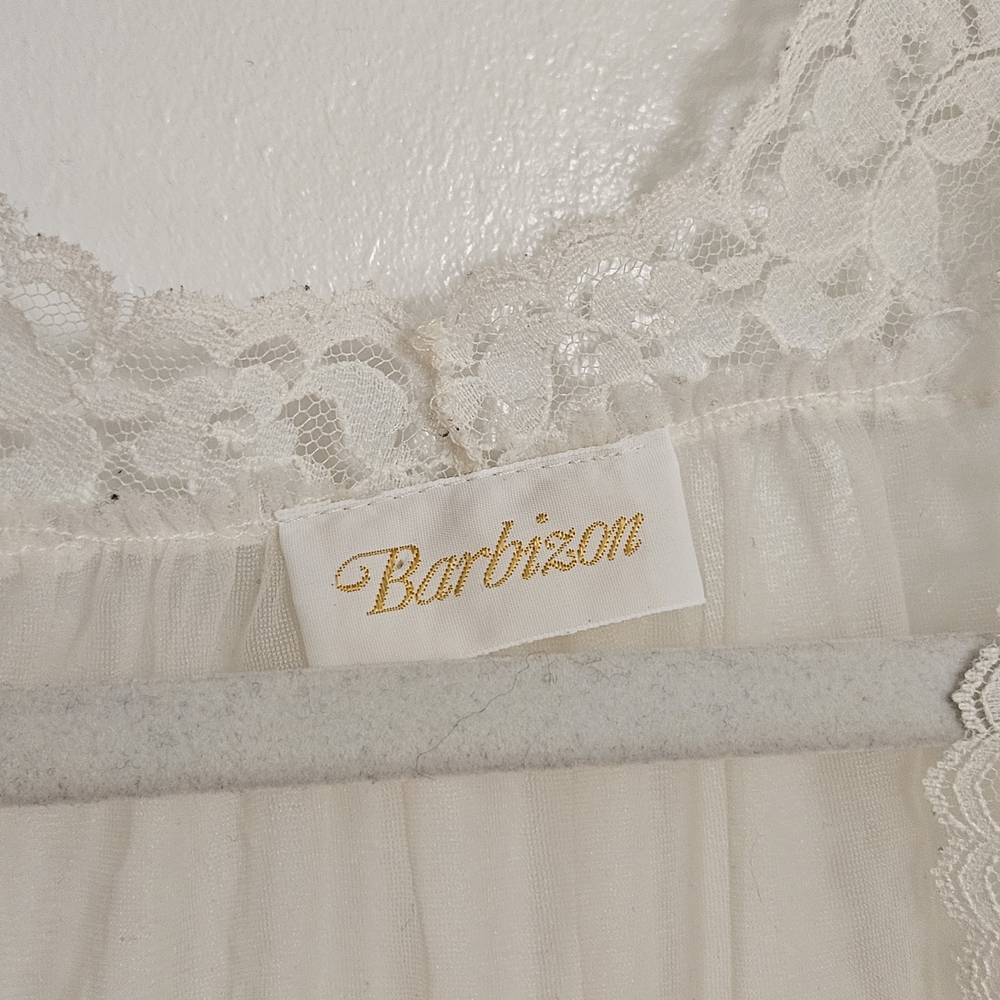 Lace Sheer Robe - Cream - Picture 7 of 8